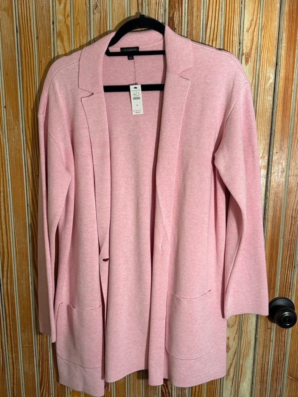 Talbots Light Pink Open Cardigan Blazer